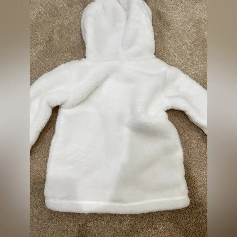 Carter's Plush White Hooded Jacket, size 6m